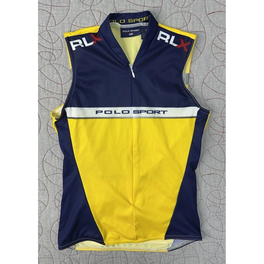 VTG Polo Sport Ralph Lauren RLX Cycling Jersey Vest / Men's Small